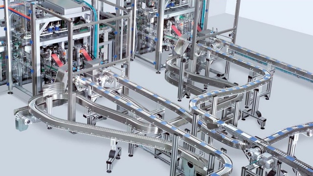 Conveyer demonstrating factory automation