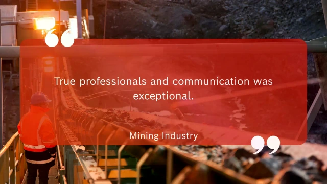 Service Testimony for Mining Industry