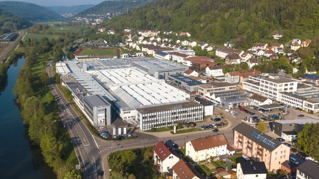 Bosch Rexroth Standort in Horb aus der Vogelperspektive