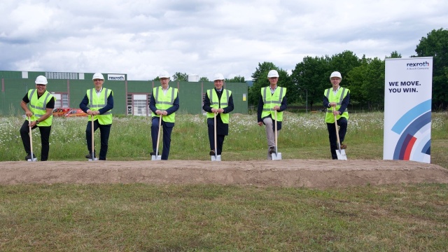 Spatenstich für das neue Logistikzentrum von Bosch Rexroth in Lohr