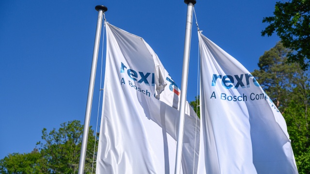 Fahnen mit Bosch Rexroth-Logo