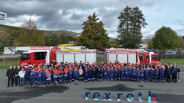 Jugendfeuerwehrtag des Inspektionsbereichs Karlstadt bei Bosch Rexroth in Lohr