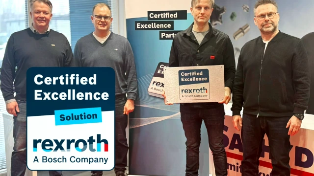 Salhydro Oy liittyy osaksi Bosch Rexrothin Certified Excellence Solution -kumppanuusverkostoa