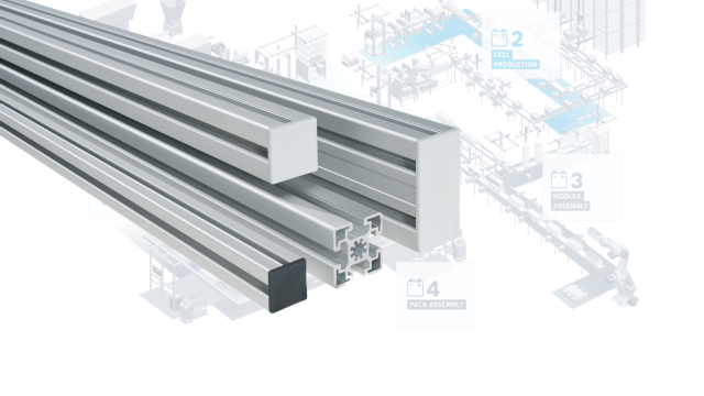 Profilés aluminium pour bâtis de lignes et de machines 
