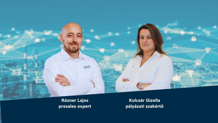 egy férfi és egy női előadó a webinár szereplői