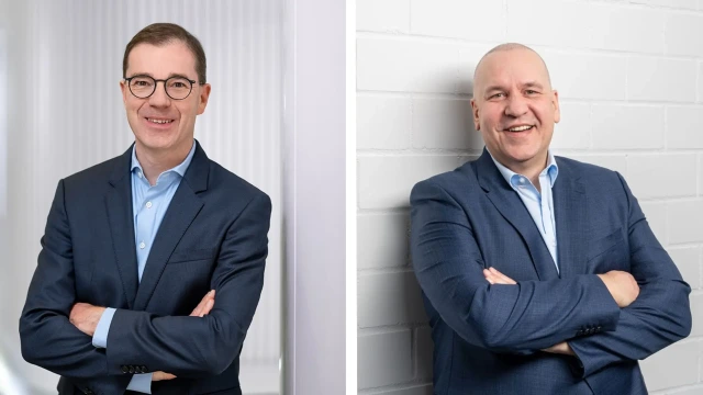 2026年3月1日付でボッシュ レックスロスAGのCEOに就任するヨッヘン・ペーター博士(左)。2026年3月1日以降、経営取締役会メンバーとしてエンジニアリングおよび新たな戦略的成長分野の特定に注力するステファン・ハーク博士(右)。