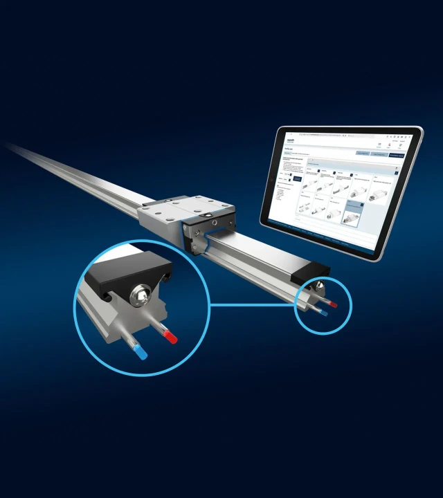 Lineaire geleiding met temperatuurregeling