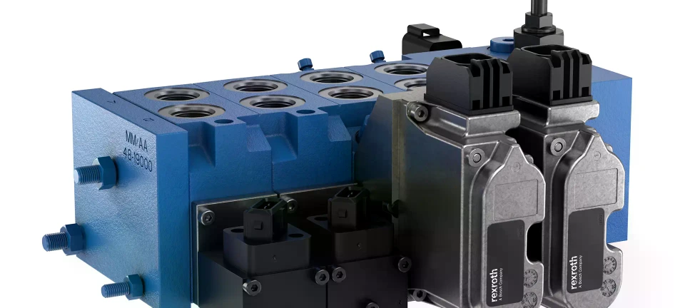 Rexroth AG) Dzięki modułowi sterującemu EDG-OBE, opartemu na pętli sprzężenia zwrotnego, ze zintegrowaną elektroniką pokładową firma Bosch Rexroth może zaoferować swoim klientom korzyści płynące z cyfryzacji po rozsądnej cenie, jednocześnie zwiększając wydajność hydrauliki.