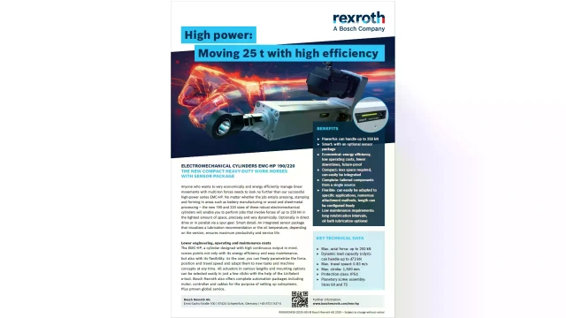 EMC-HP 190/220 electromechanical cylinder flyer preview