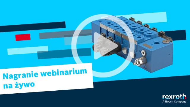 Rozdzielacz kompaktowy ED na turkusowym tle, z lewej strony napis: nagranie webinarium