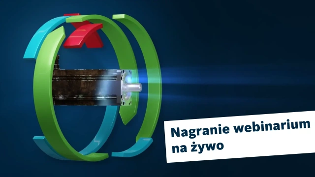 maszyna w połowie stara, w połowie odnowiona i błyszcząca otoczona łukami z napisem nagranie webinarium