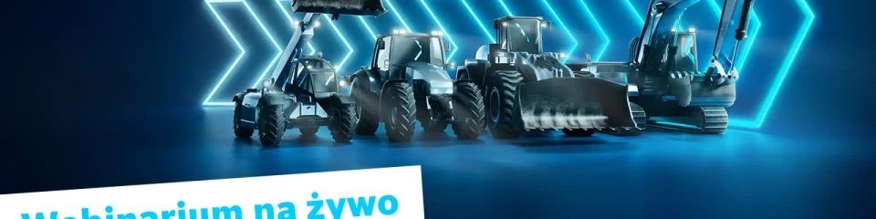 data webinarium 7 listopada 2024, w tle maszyny robocze i niebieskie neonowe strzałki skierowane w prawo