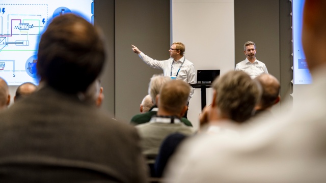 En talare på Bosch Rexroth Forum