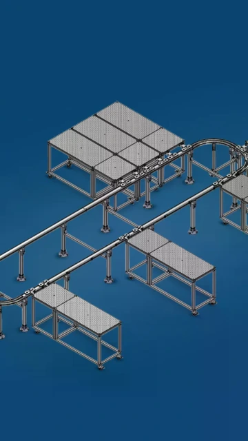 Conveyance and Aluminum Framing System For Controlled Product Flow in the Automotive Industry