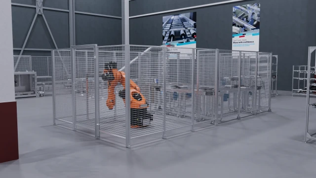 With the EcoSafe material for guard designs from Bosch Rexroth, safety fences provides protection from all sides quicker and with more flexibility