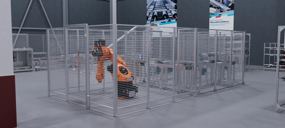 With the EcoSafe material for guard designs from Bosch Rexroth, safety fences provides protection from all sides quicker and with more flexibility