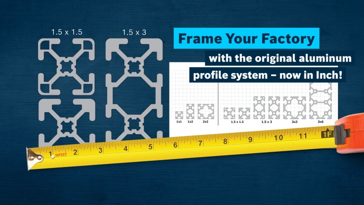 FRAME YOUR FACTORY with the original aluminum profile system - now available in Inch!