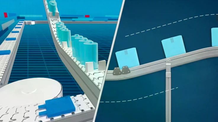The VarioFlow conveyance portfolio from Bosch Rexroth moves through complex layouts with ease