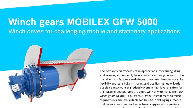 PDF download - Winch gears MOBILEX GFW 5000 Winch drives for challenging mobile and stationary applications