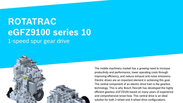 PDF download - ROTATRAC eGFZ9100 series 10, ideal solution for both 2-wheel and 4-wheel drive configurations.
