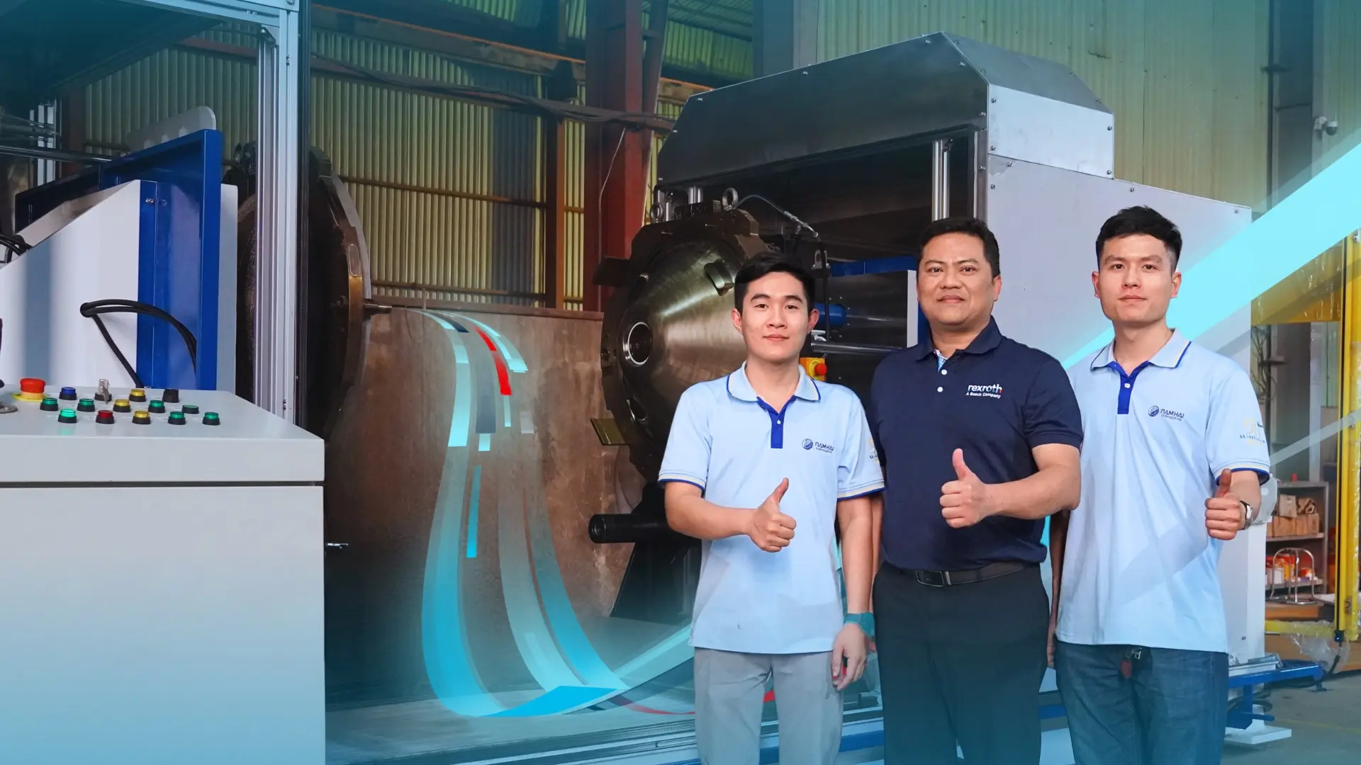 Máy tháo lắp khuôn nhựa sử dụng ctrlX Automation