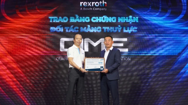 Quang Minh Equipment nhận chứng nhận đại lý Bosch Rexroth