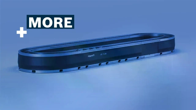 The picture shows the linear motion system ctrlX FLOWHS in front of a white background.