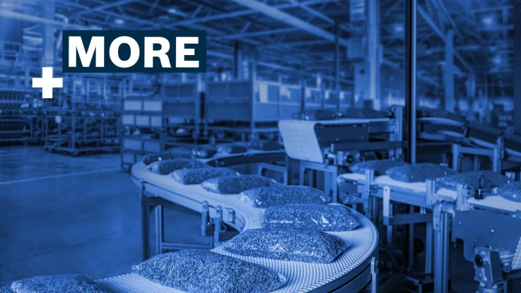 Image of an industrial system behind the slogan "MORE"