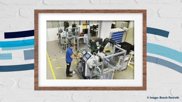 Factory worker with APAS robot