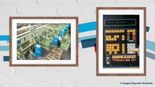Factory transfer line and Indramat Trans 01 control