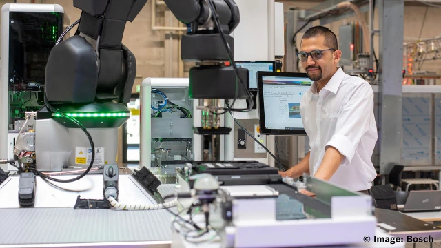 Person with APAS robot