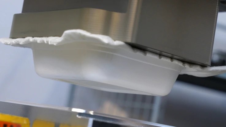The picture shows packaging on the production line.