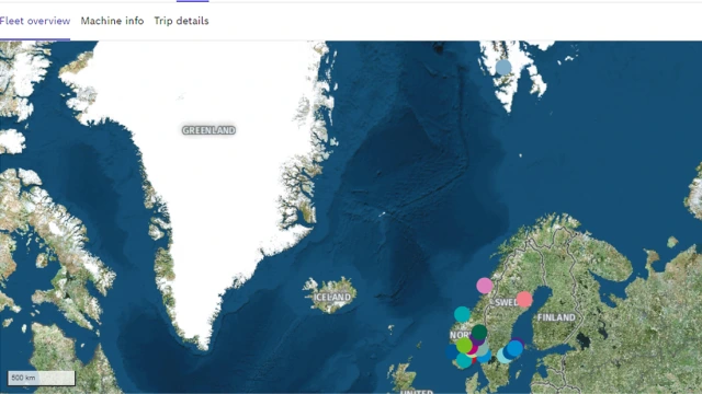 Mobile drilling rigs spread over large areas