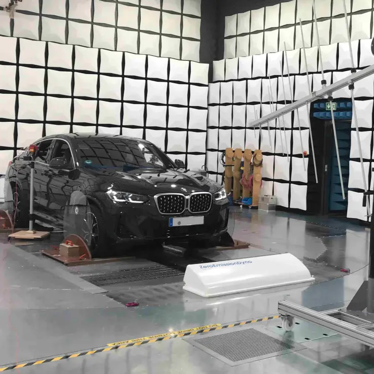 Car on the test stand