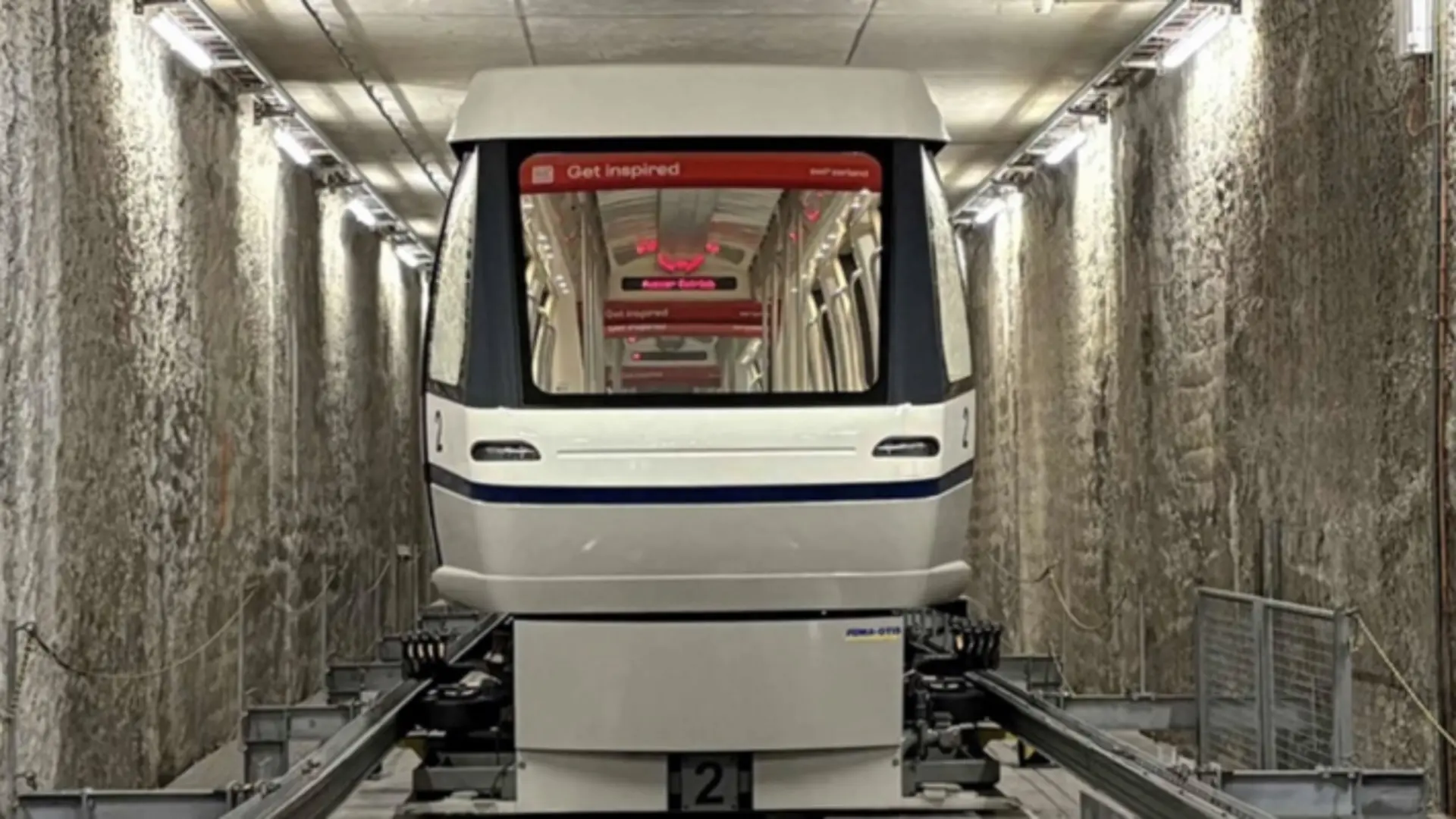 Skymetro chassis in the tunnel