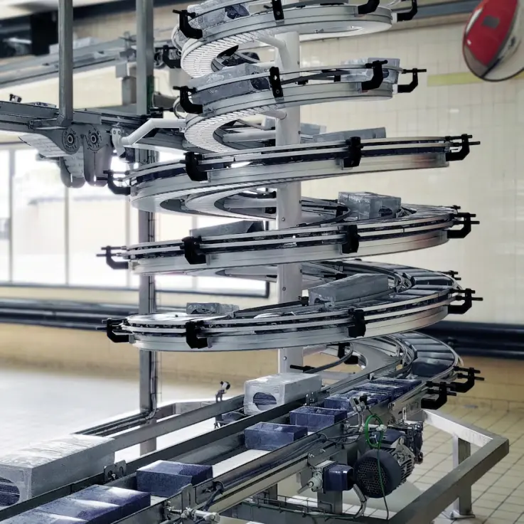 VarioFlow plus spiral conveyor from BoschRexroth at Froneri