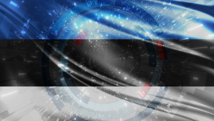 Estonian Flag with Move Pattern