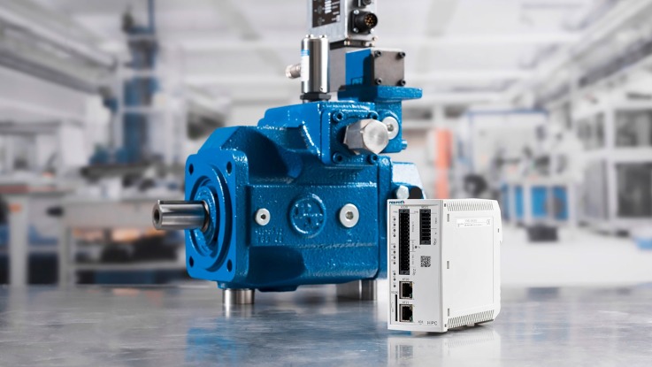 Axial piston pump type A4V..HS5(E) with digital control electronics