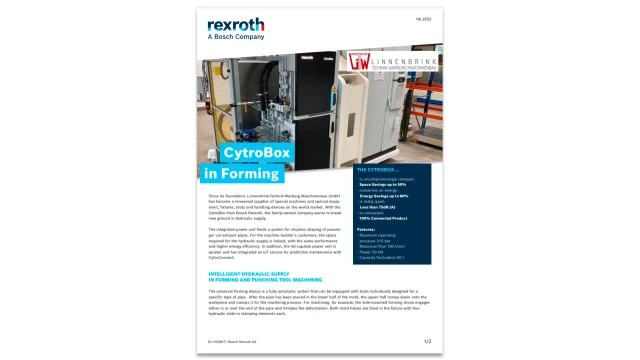CytroBox – Intelligent hydraulic supply in forming and punching tool machining