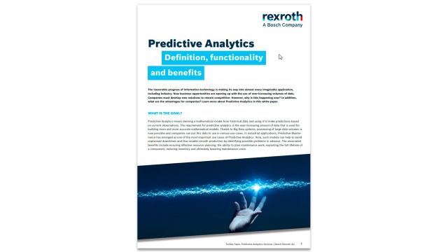 Whitepaper: Predictive Analytics – Definition, functionality and benefits.