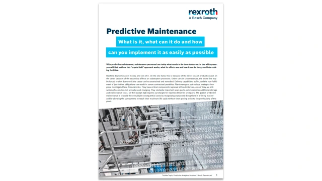 Whitepaper: Predictive Maintenance – What is it, what can it do and how can you implement it as easily as possible.