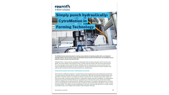 Success Story Simply punch hydraulically: CytroMotion in Forming Technology