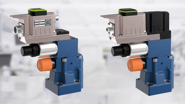 Proportional pressure relief valve, direct operated, with or without integrated digital electronics (OBED)