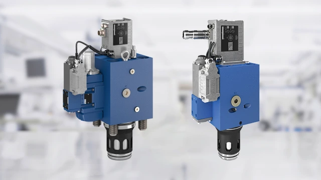 WRC-4X - Directional high-response cartridge valve, pilot-operated, with integrated electronics (OBE) and analog or field bus interface