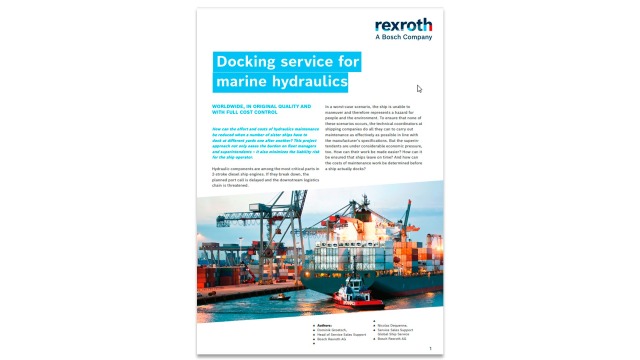 Docking service for marine hydraulics