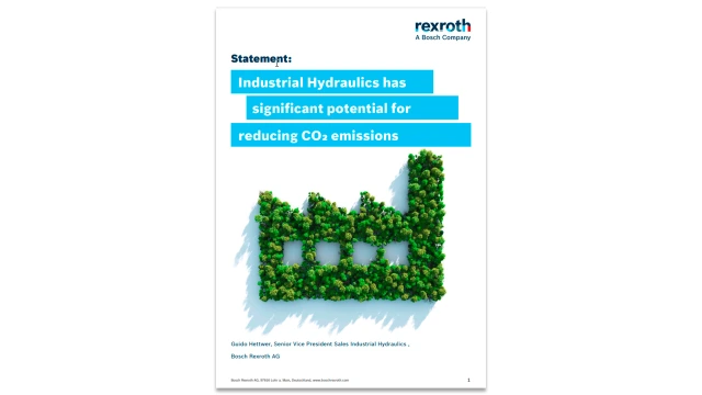 Statement – Industrial Hydraulics has significant potential for reducing CO2 emmisions