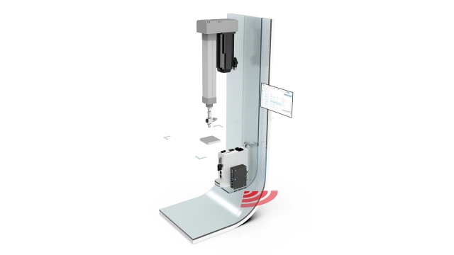 A servo press comprising an electromechanical cylinder with a motor.