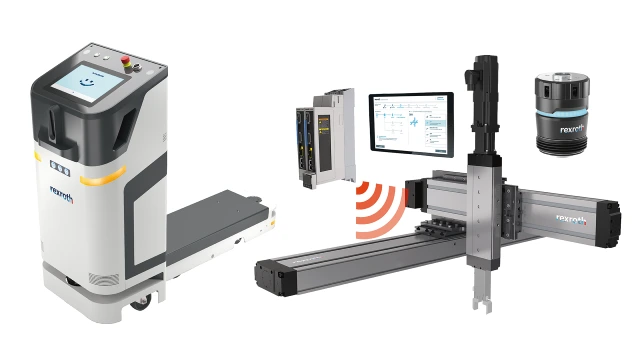 An overview of a variety of robotics products: Linear robots, autonomous mobile robots and light-weight articulated robots.