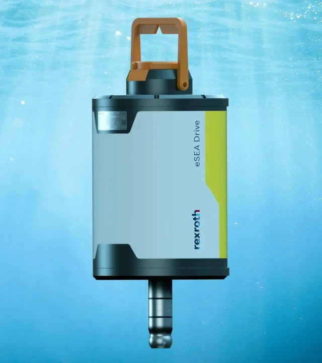 eSEA Drive underwater; intelligent subsea drive for larger subsea valves.