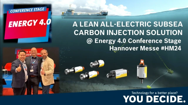 Bosch Rexroth and NOV APL with a speech at Hannover Fair 2024 about the topic CCUS.